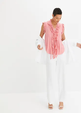 Shirt met volants • rookroze • bonprix online shop