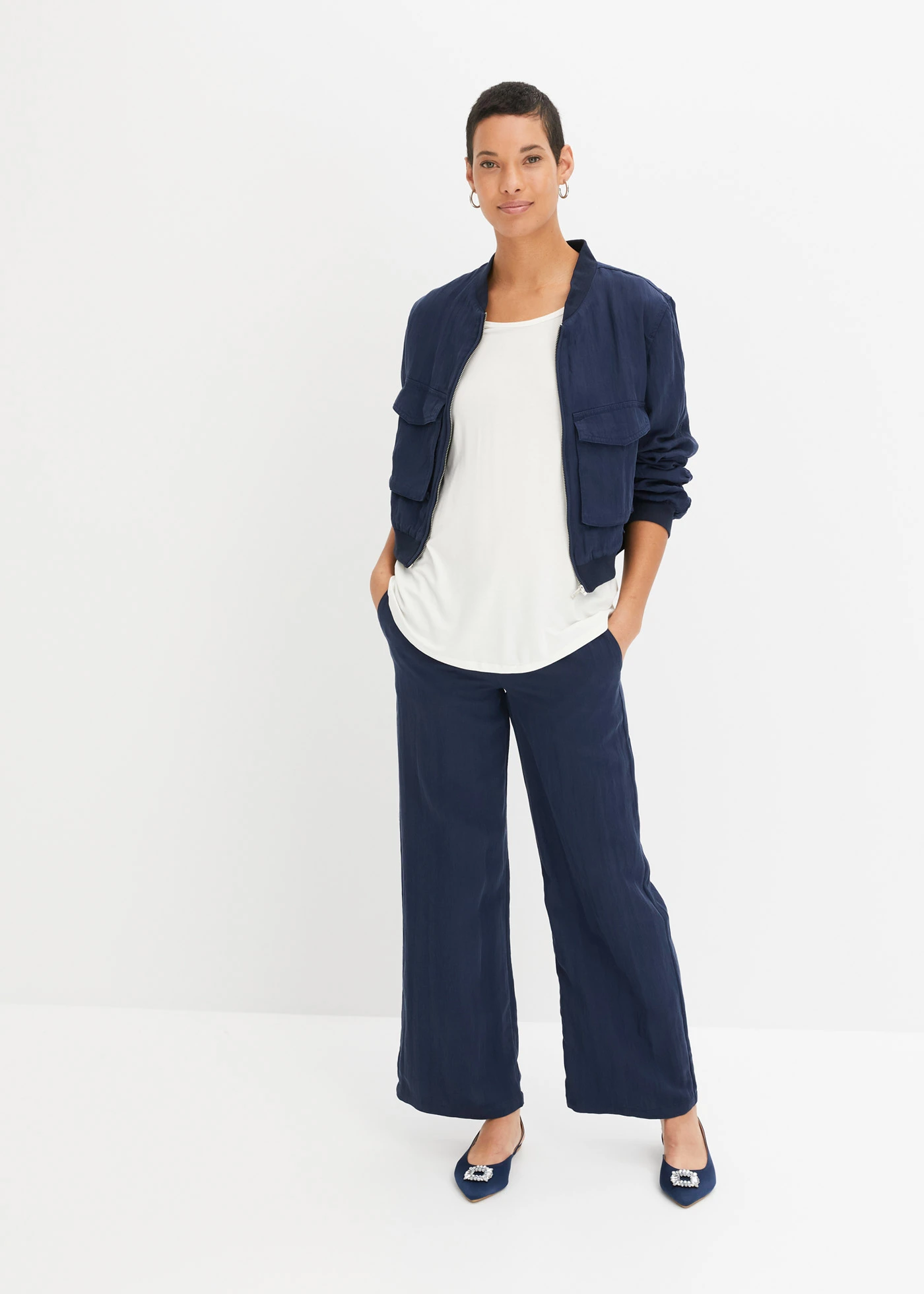 T-shirt doux en viscose extensible • ecru • Boutique bonprix