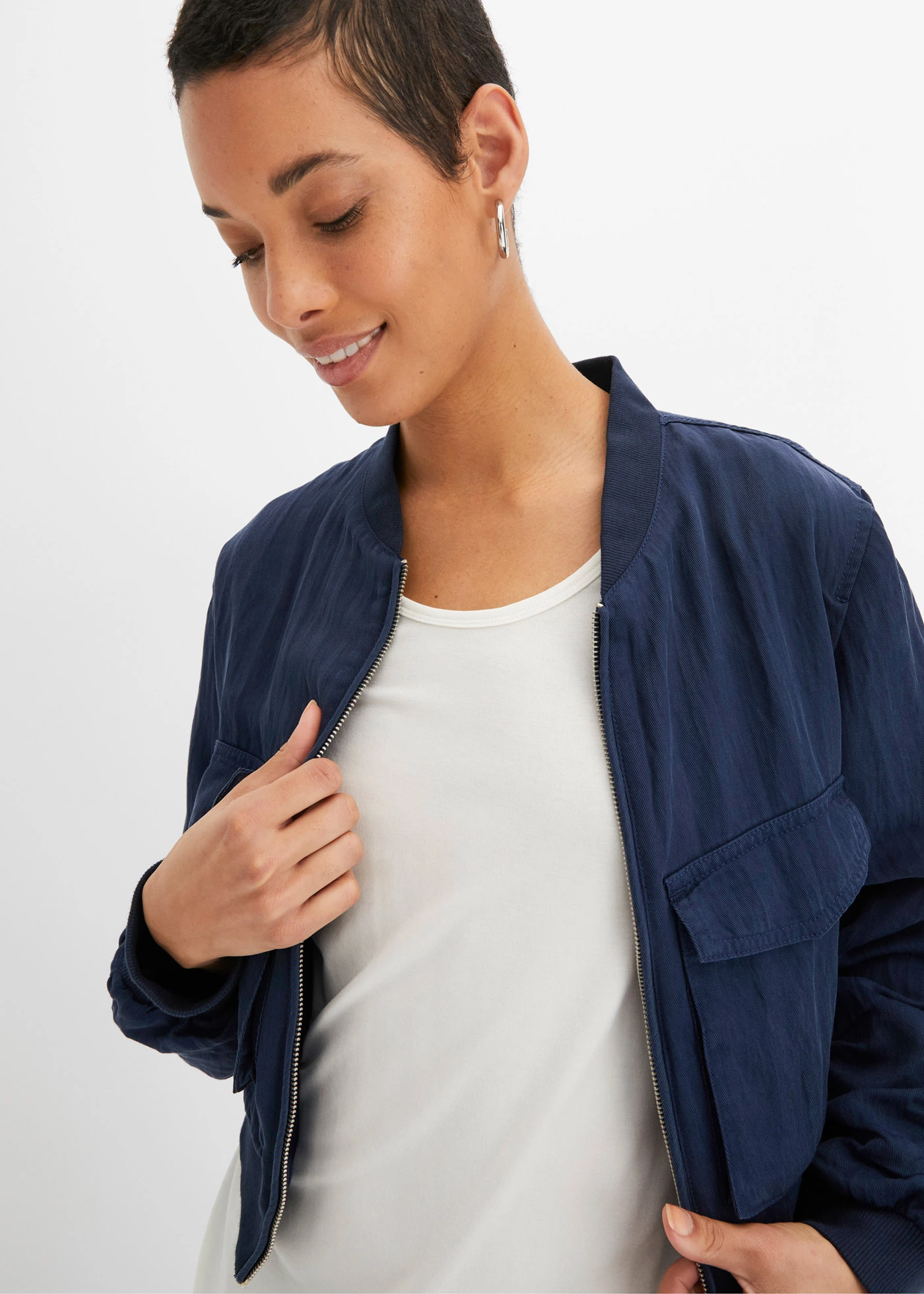 Tričko z jemné směsi s viskózou • přírodní bílá • bonprix obchod