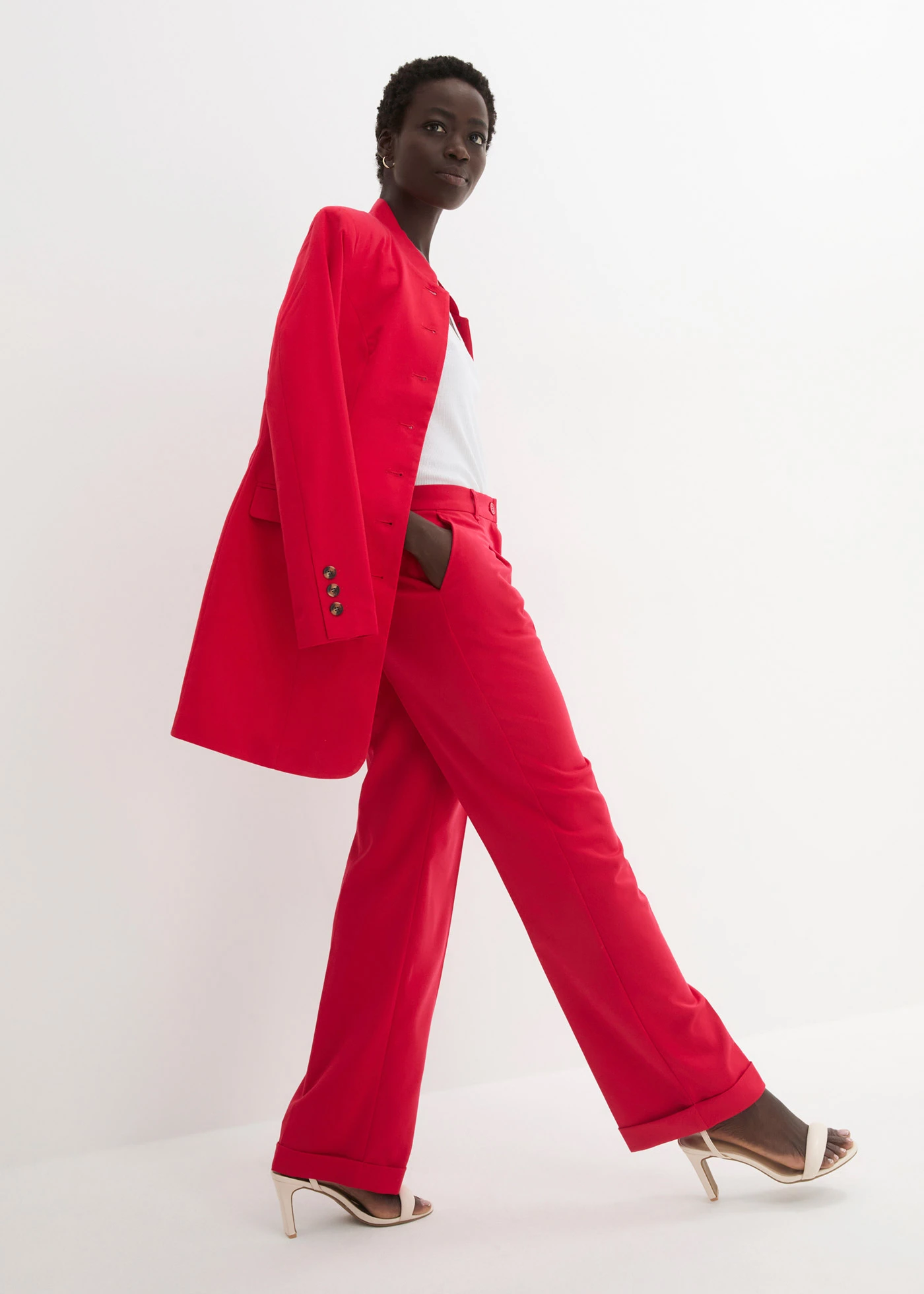 Bandplooibroek • rood • bonprix online shop