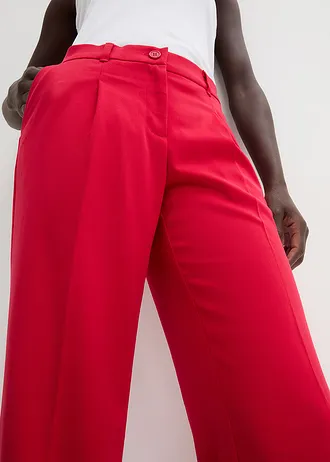 Pantalon large à pinces • rouge • Boutique bonprix