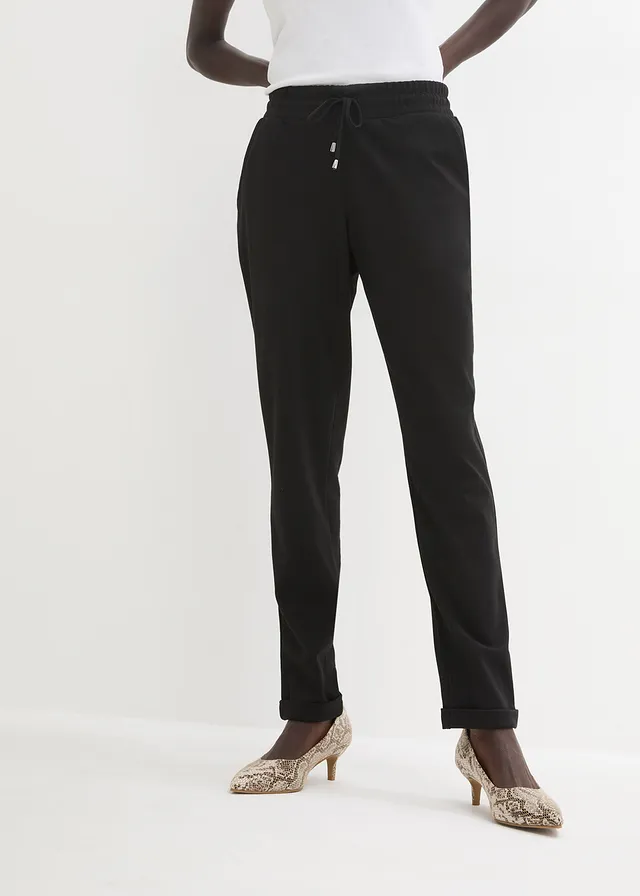 Broek van viscosemix, Kleur: zwart