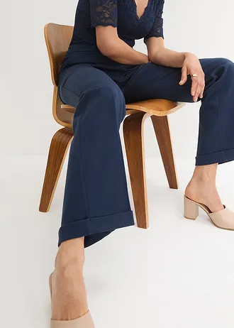 Pantaloni cu pense • bleumarin • magazin bonprix