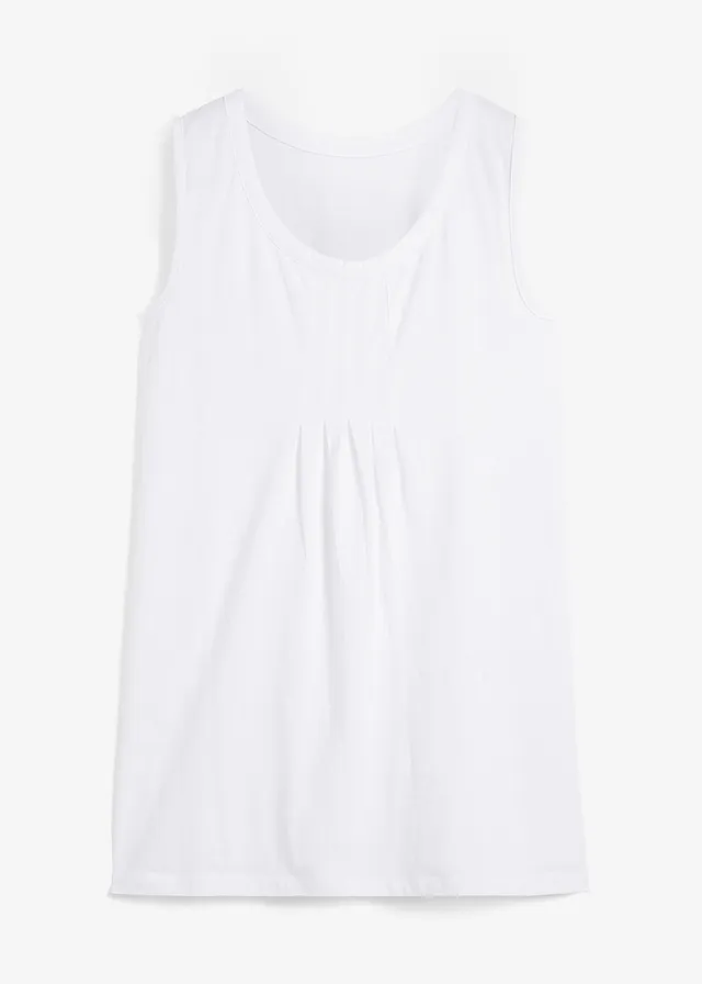 Długi top • biały • sklep bonprix