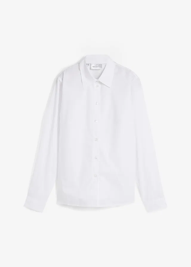 Overhemdblouse, Kleur: wit