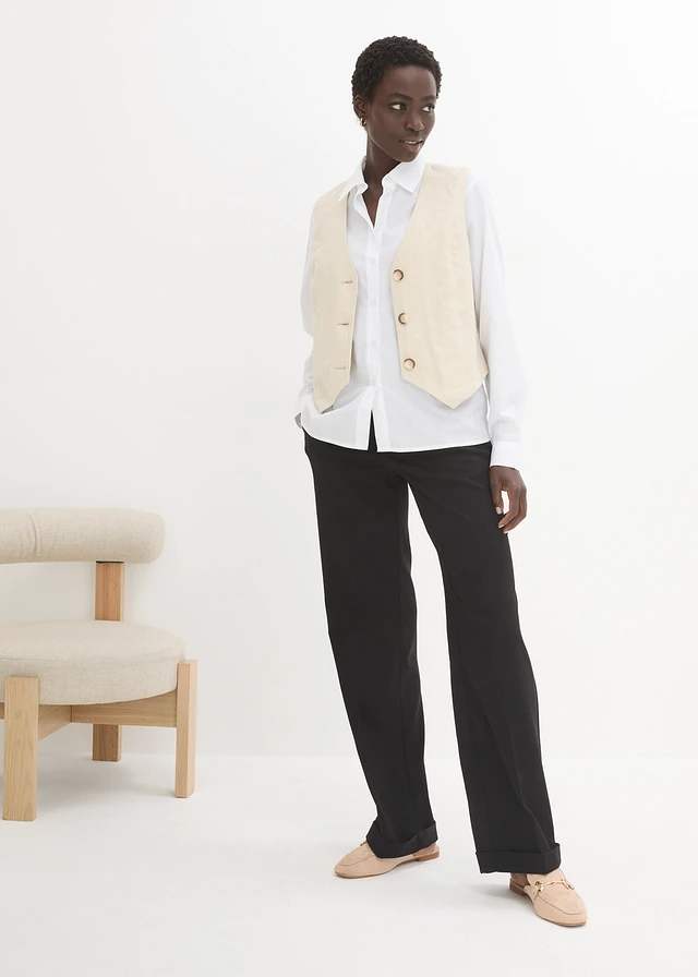 Overhemdblouse, Kleur: wit