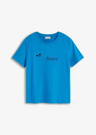 T-shirt 100% coton, Couleur: bleu pacifique imprimé