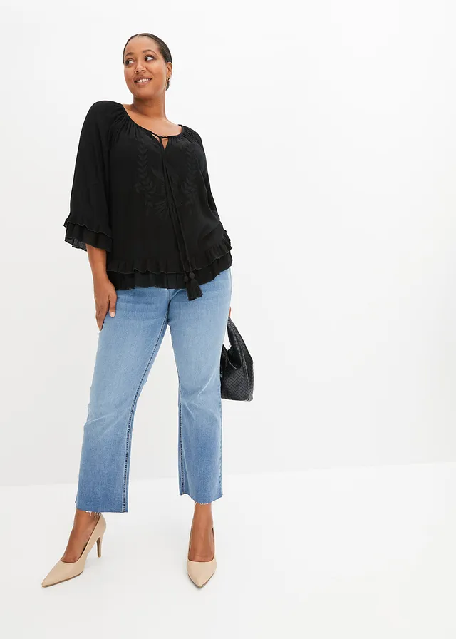 Tunique en viscose, Couleur: noir