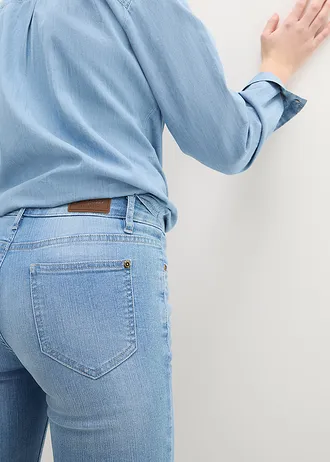 7/8 stretchjeans met splitten • lichtblauw denim used • bonprix online shop