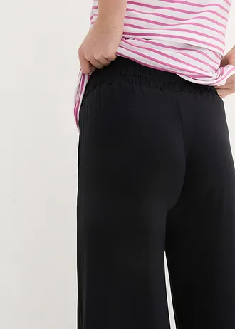 Těhotenské kalhoty Culotte z  měkké viskózy, Loose Fit • černá • bonprix obchod