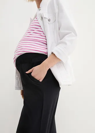 Těhotenské kalhoty Culotte z  měkké viskózy, Loose Fit • černá • bonprix obchod