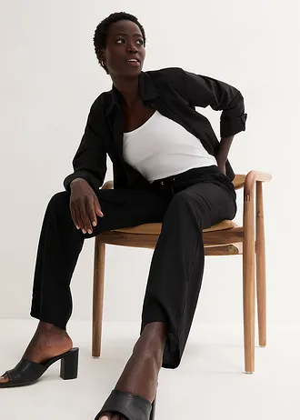 Broek van viscose • zwart • bonprix online shop