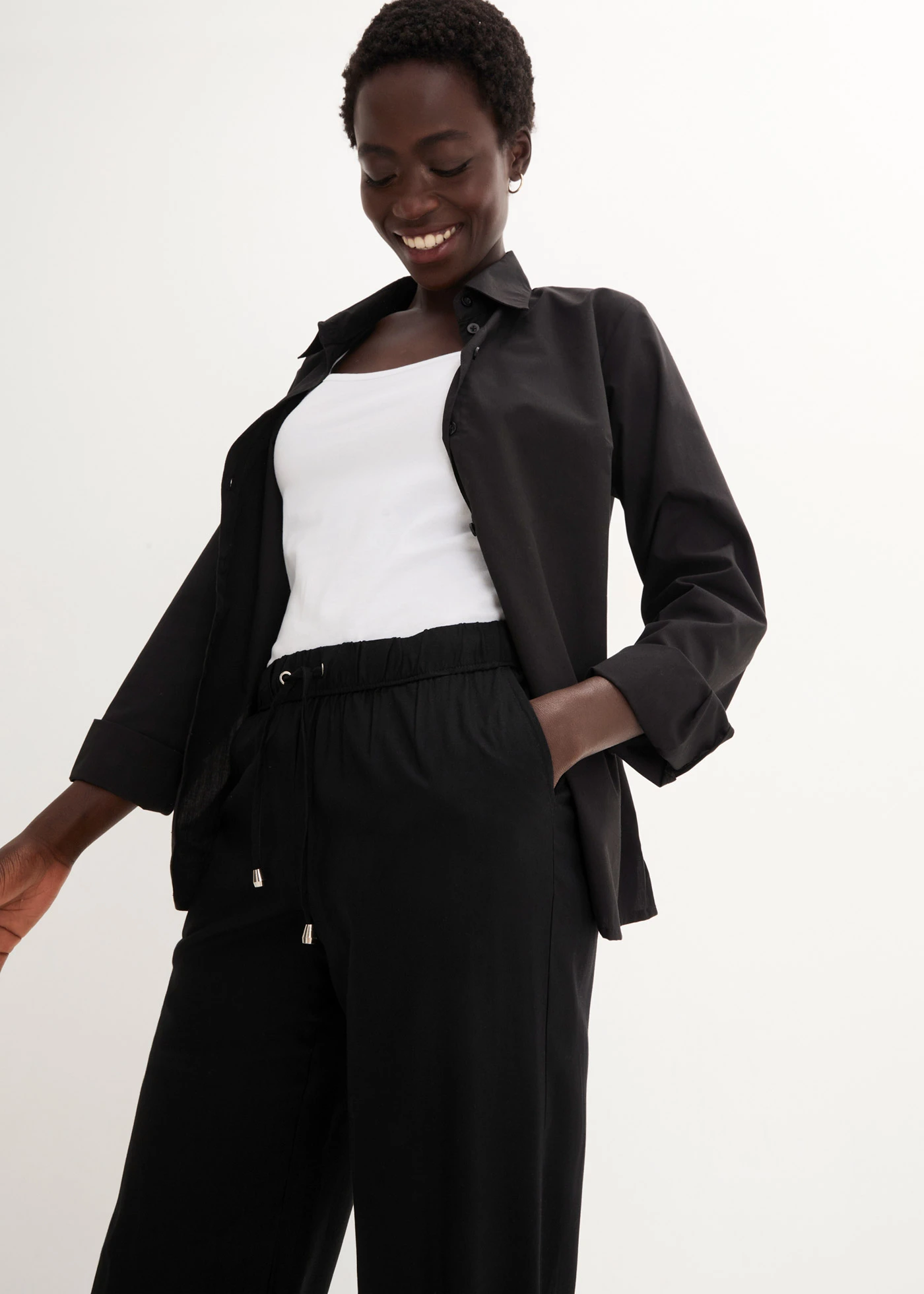 Instapbroek van viscose • zwart • bonprix online shop