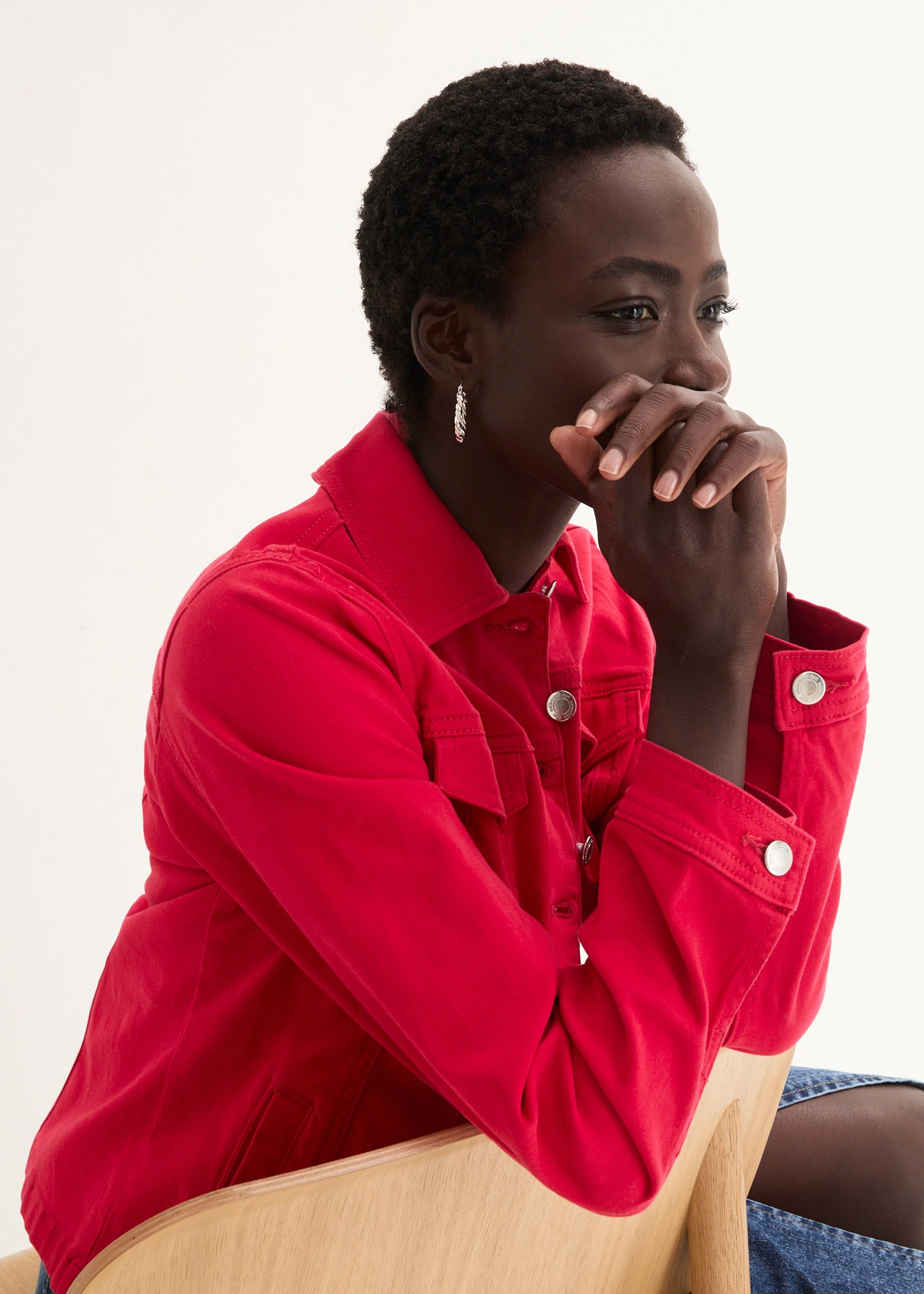 Veste en twill • rouge • Boutique bonprix