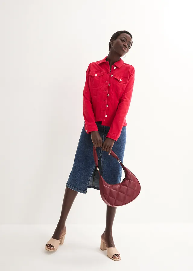 Twill jas, Kleur: rood
