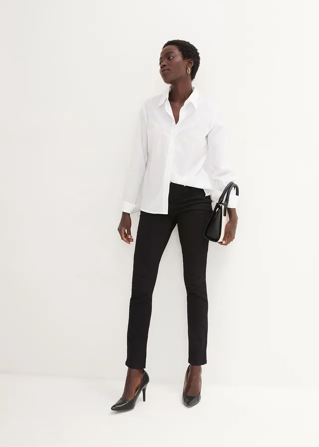 Jean slim taille mi-haute, très extensible • noir denim • product-page.page-title-suffix