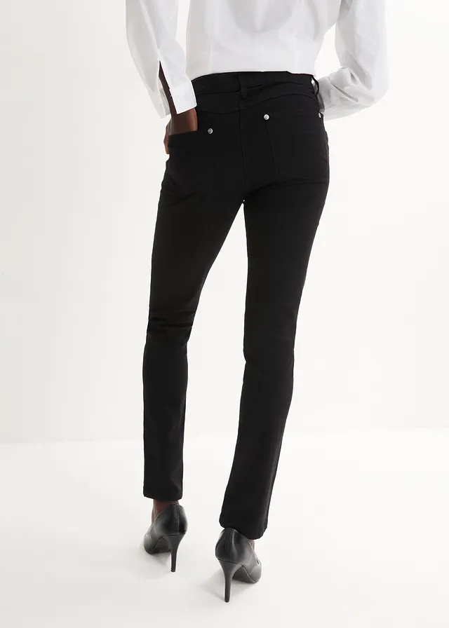 Jean slim taille mi-haute, très extensible • noir denim • product-page.page-title-suffix