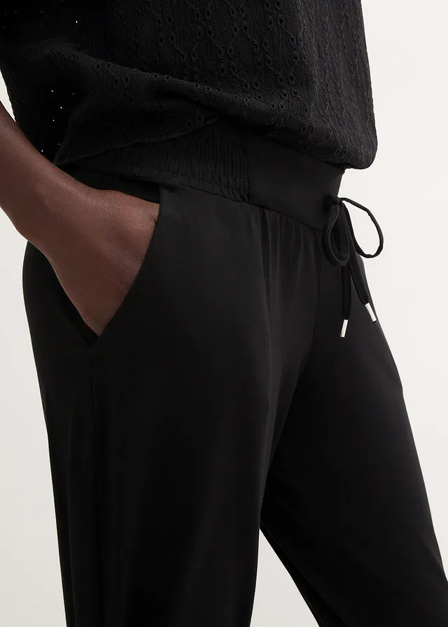 Jersey broek van een katoenmix • zwart • product-page.page-title-suffix