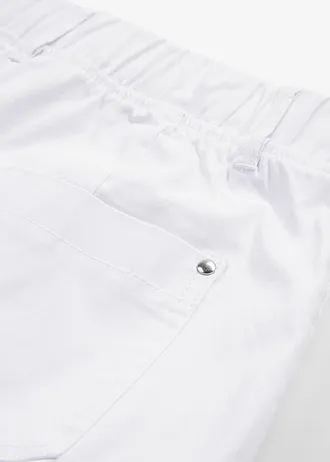 Strečové capri kalhoty bez zapínání • bílá • bonprix obchod