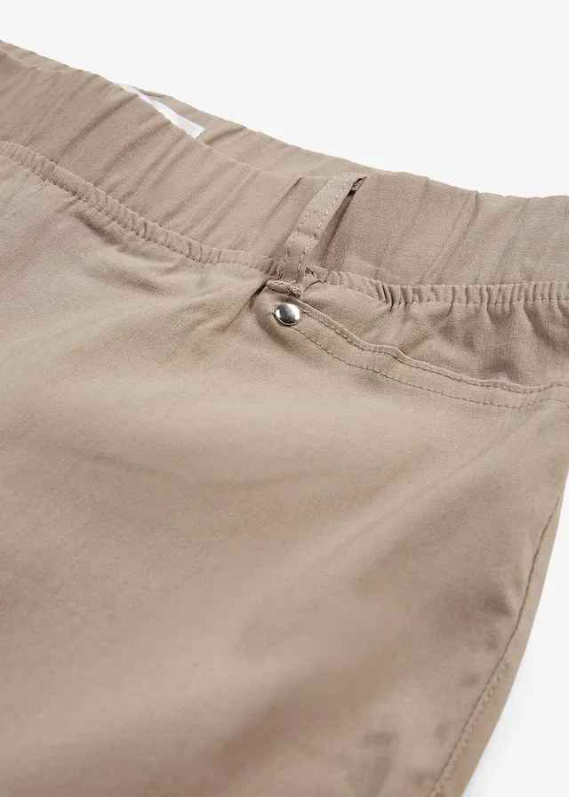 Pantalon extensible à taille entièrement élastiquée • taupe • product-page.page-title-suffix