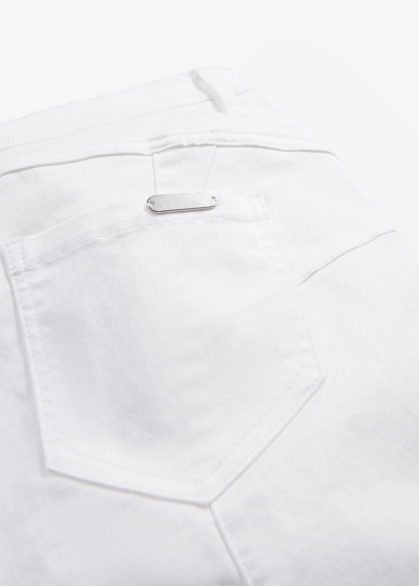 Bavlněné strečové kalhoty • bílá • bonprix obchod