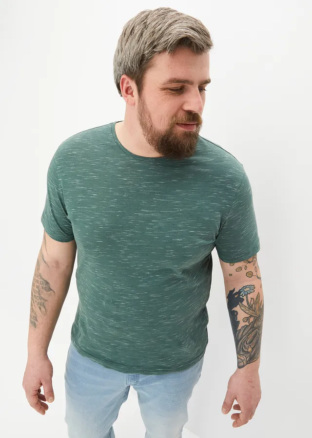 T-shirt, Kleur: groen gemêleerd