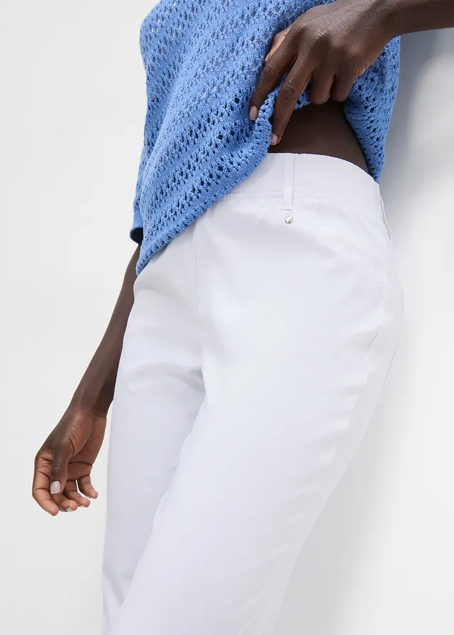 Pantalon extensible à taille entièrement élastiquée • blanc • product-page.page-title-suffix