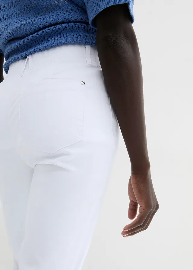 Pantalon extensible à taille entièrement élastiquée • blanc • product-page.page-title-suffix