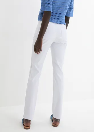 Pantalon extensible à taille entièrement élastiquée • blanc • Boutique bonprix