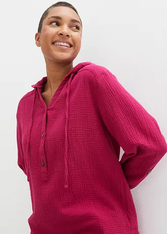 Blouse légère en gaze de coton • rose • Boutique bonprix