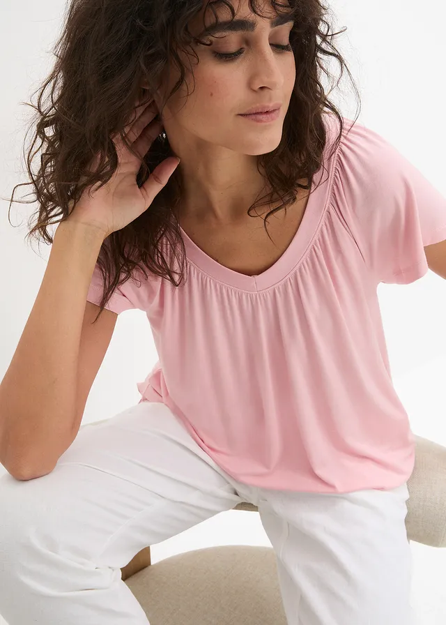 Shirt in een viscosemix • zoet roze • product-page.page-title-suffix