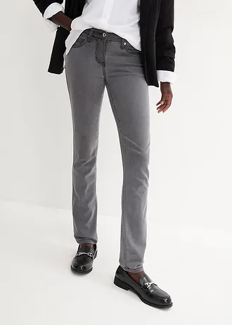 Džíny Slim Fit, Mid Waist, Super Stretch, barva: šedý denim