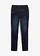 Straight jeans mid waist, super stretch met comfortband, Kleur: donkerblauw denim