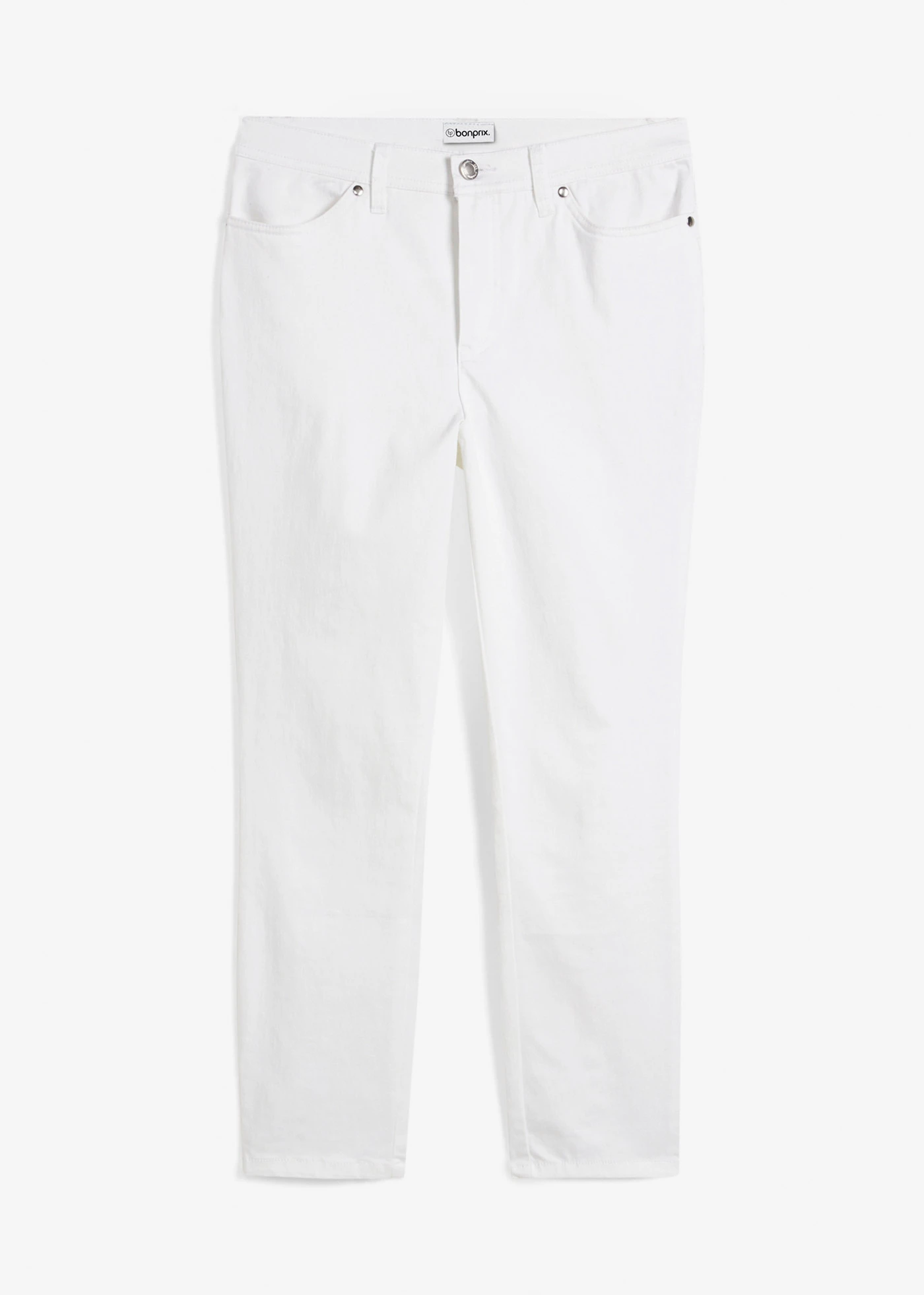 Bavlněné strečové kalhoty • bílá • bonprix obchod