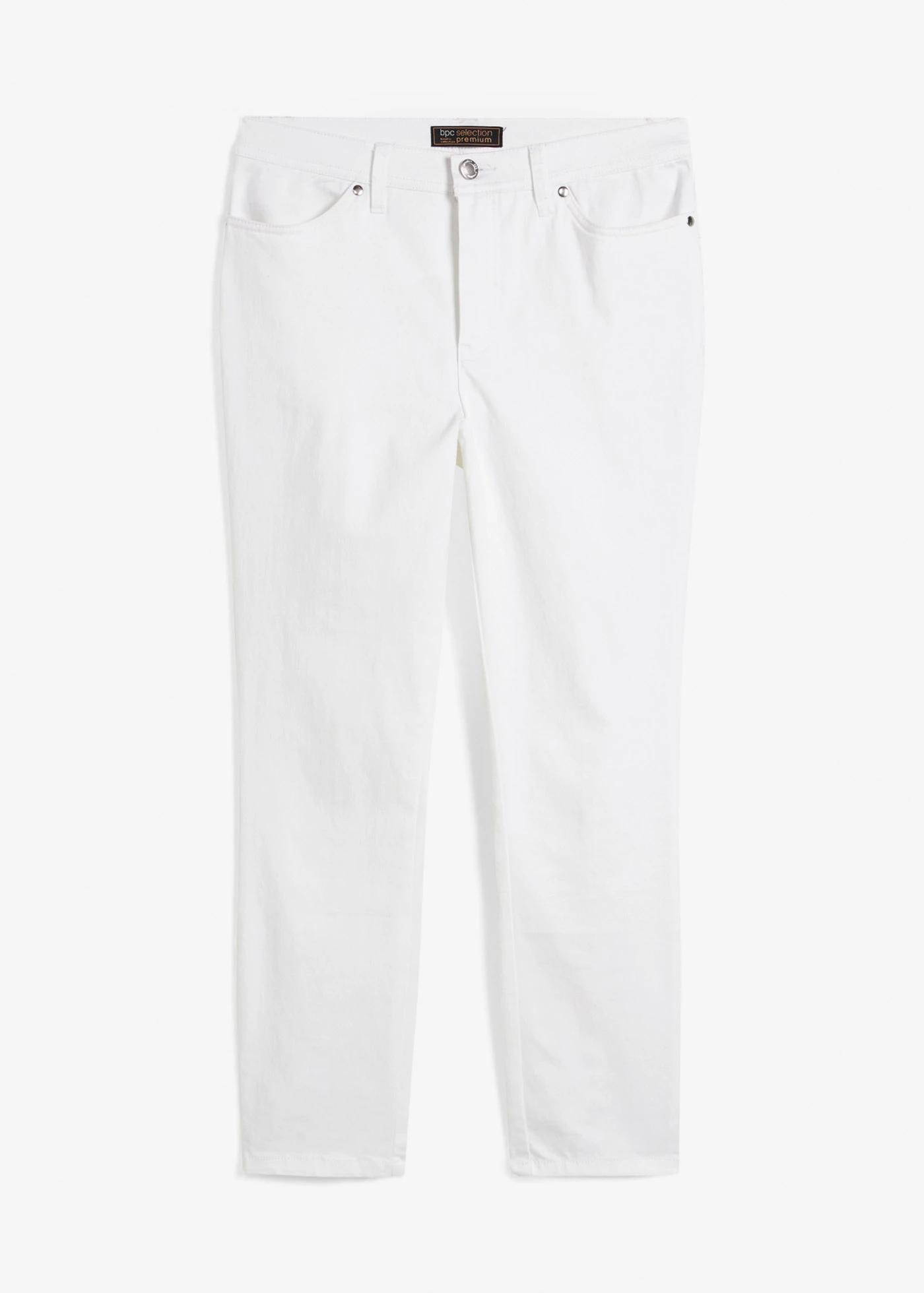 Pantalon en coton extensible • blanc • Boutique bonprix