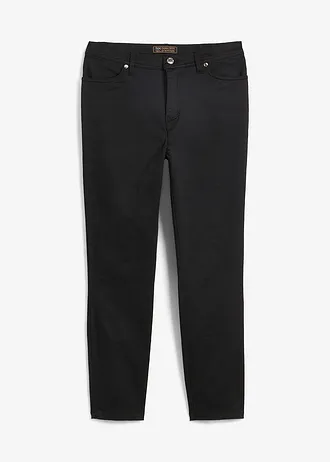 Pantalon en coton extensible, Couleur: noir