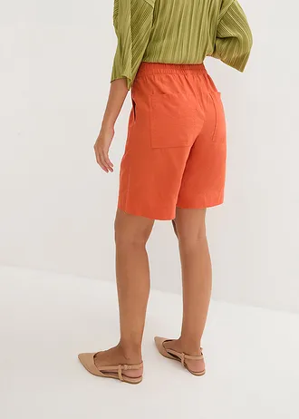 Bermudy ze směsi lnu a viskózy • měděně oranžová • bonprix obchod