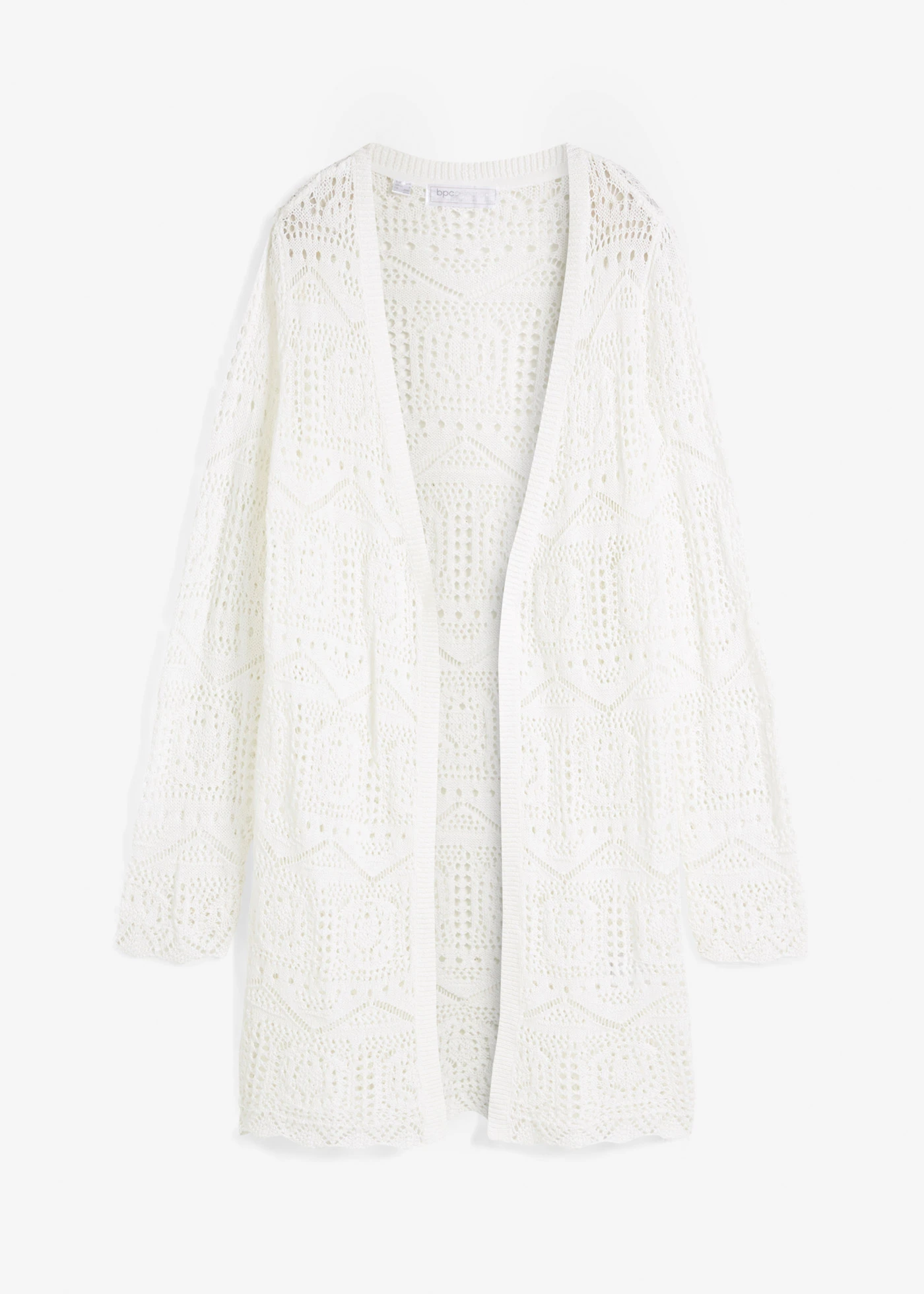 Jachetă lungă ajour • ecru • magazin bonprix