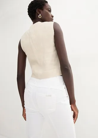 Pantalon en coton extensible • blanc • Boutique bonprix