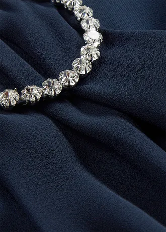 Minišaty s vrstveným vzhledem a dekorativním doplňkem • tmavě modrá • bonprix obchod