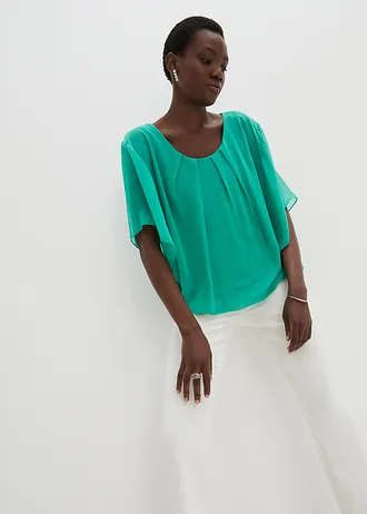 Blouse en mousseline • vert jade • Boutique bonprix