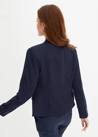 Korte blazer met klepzakken • donkerblauw • bonprix online shop