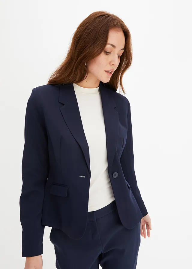 Blazer court avec poches à rabat • bleu foncé • product-page.page-title-suffix