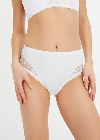 Maxislip met gerecycled polyamide (set van 2) • 2x wit • bonprix online shop