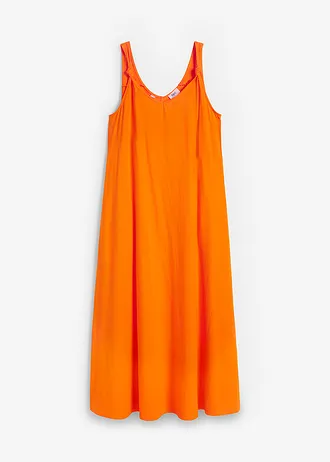 Maxi jersey jurk van biologisch katoe, Kleur: warm oranje