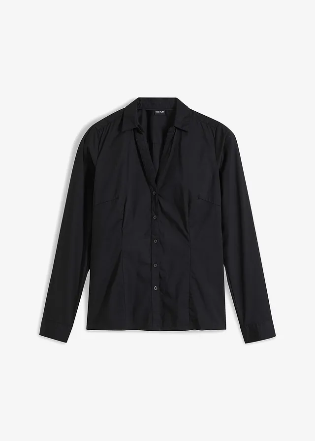 Strečová halenka • černá • bonprix obchod