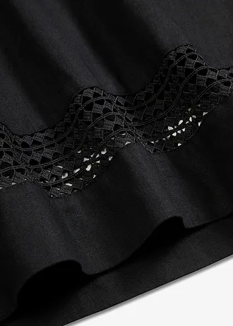 Šaty s krajkovou vsadkou • černá • bonprix obchod
