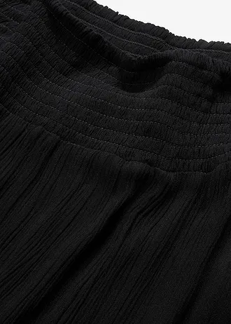 Dlouhá sukně ze splývavé viskózy • černá • bonprix obchod