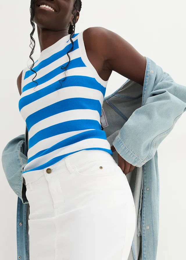 Stretch spijkerrok • wit twill • product-page.page-title-suffix