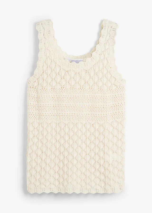 Gebreide top, Kleur: naturel